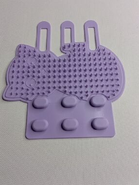 Purple  Silicone Cat 😺 Toy Grooming Shedding Brush Scratch